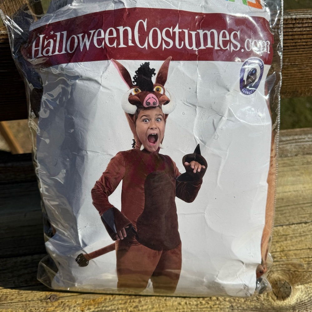 Wart Hog Costume child’s small. Never been worn. In perfect condition.